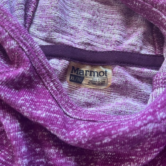 Marmot Hoodie Sweater Womens XL Purple Long Sleeve Cowl Neck Lightweight - Picture 2 of 7
